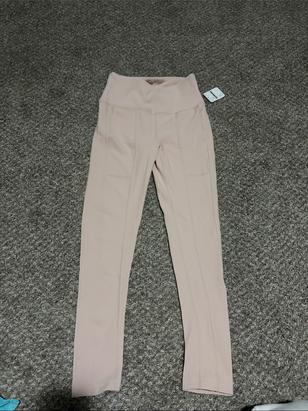 aerie Ribbed Blush Foldover Waist Leggings